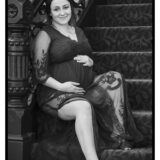 Emily Maternity Historical Train Station Stairs Indianapolis